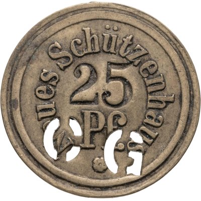 купить Германия, нотгельд 25 пфеннигов 1914-1924 Новый Стреловый Клуб (Neues Shutzenhaus)