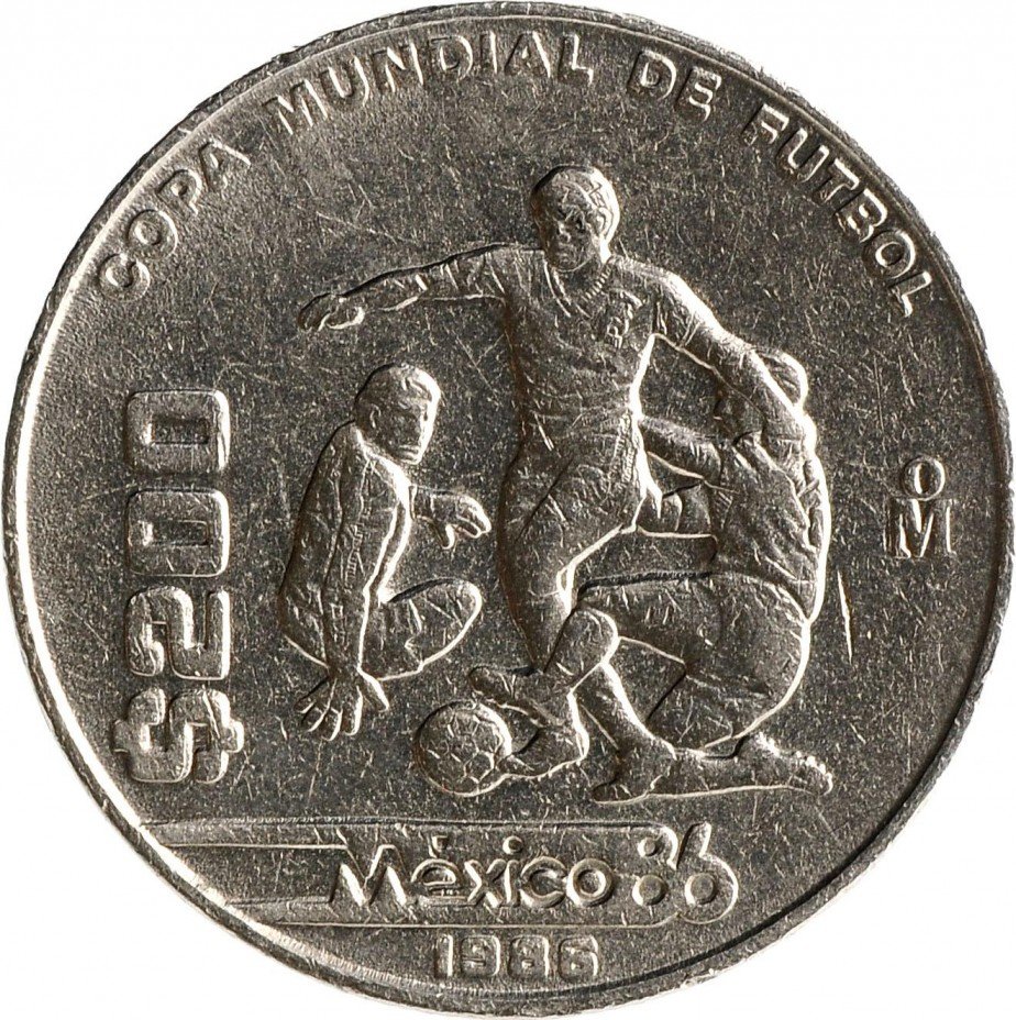 купить Мексика 200 песо 1986 "Чемпионат мира по футболу 1986"