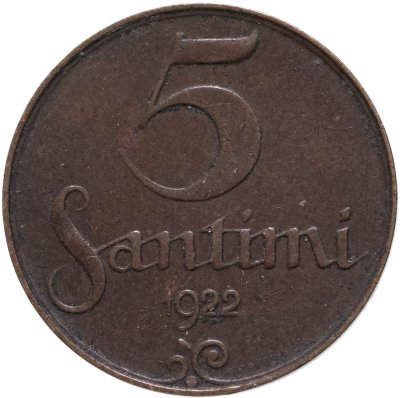 купить Латвия 5 сантимов 1922