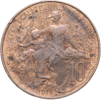 купить Франция 10 сантимов (centimes) 1916