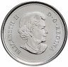 Купить Канада 25 центов (cents) 2015 "50 лет флагу Канады"