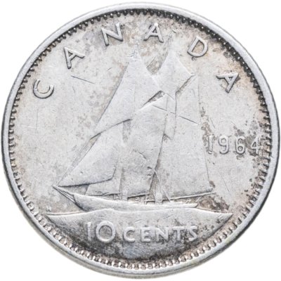 купить Канада 10 центов (cents) 1964