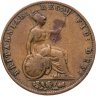 Купить Великобритания 1/2 пенни (penny) 1843