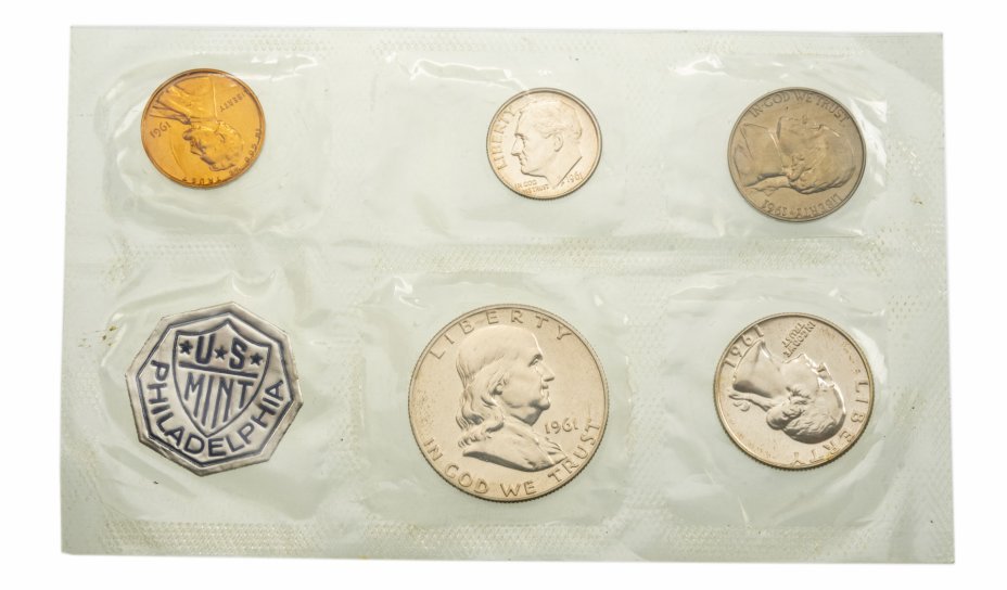 купить США годовой набор 1961 P (5 монет+жетон)
