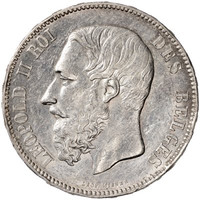 купить Бельгия 5 франков 1875 [KM#24]