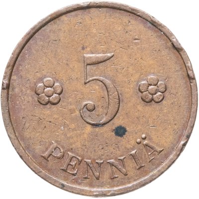 купить Финляндия 5 пенни (pennia) 1938