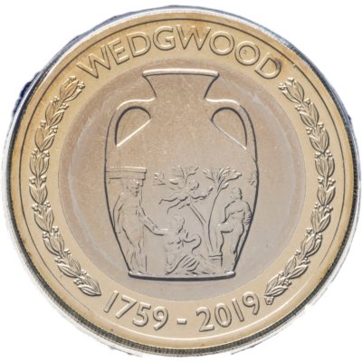 купить Великобритания 2 фунта 2019 "260 лет основанию Веджвуд" в буклете