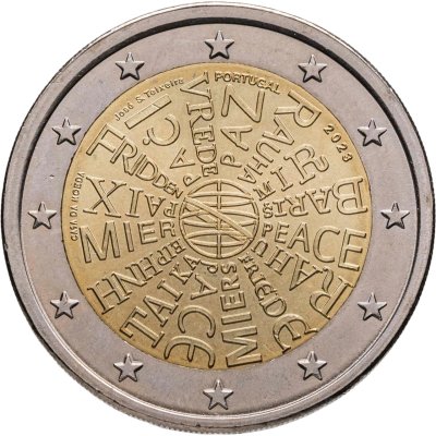 купить Португалия 2 евро (euro) 2023 "Мир между народами"