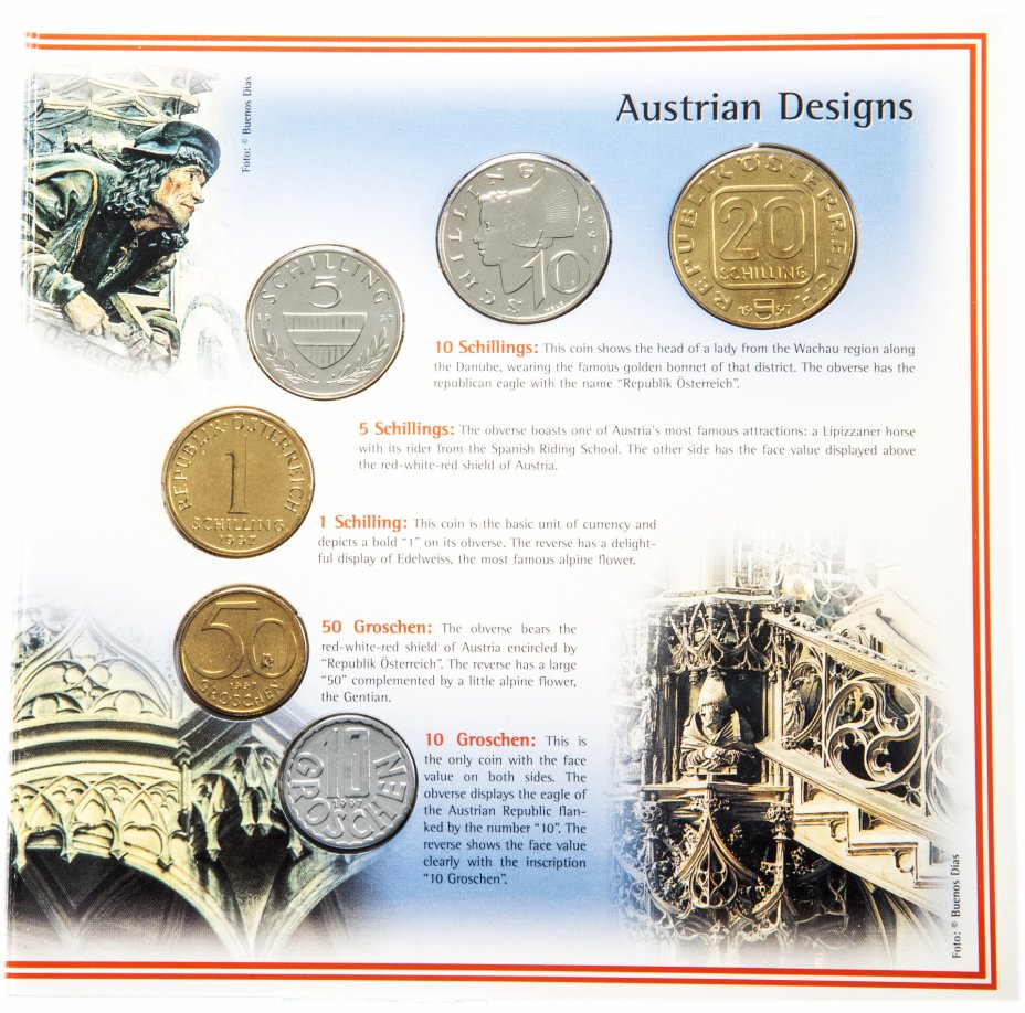 купить Австрия набор монет 1997 (6 монет в буклете)