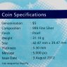 Купить Сингапур 5 долларов 2012 "Сердце 47 лет независимости" в футляре с сертификатом