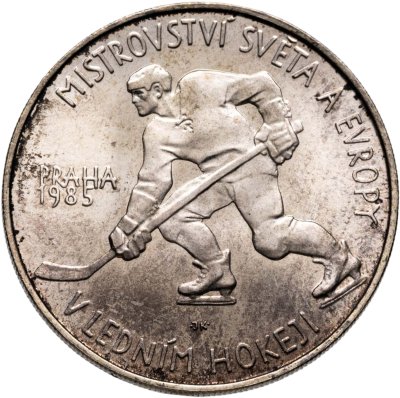 купить Чехословакия 100 крон 1985 "Чемпионат Мира и Европы по хоккею"
