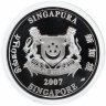 Купить Сингапур 5 долларов (dollars) 2007 "Орхидеи- Dendrobium Singa Mas"