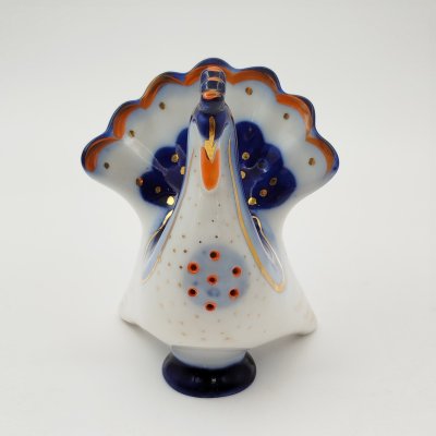 купить Солонка "Индюк", скульптор М.Н. Мох, фарфор, роспись, золочение, Ленинградский фарфоровый завод (ЛФЗ), СССР, 1970-1986 гг.