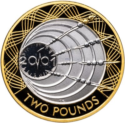 купить Великобритания 2 фунта (pounds) 2001 "Столетие трансатлантическому радио"
