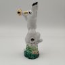 Купить Статуэтка "Заяц с трубой" из серии "Сказочные персонажи", фарфор, роспись, золочение, Ленинградский фарфоровый завод (ЛФЗ), СССР, 1960-1980 гг.