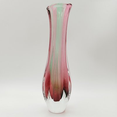 купить Ваза "Стиляга", автор П.И. Зинченко, стекло, гутная техника, Ленинградский завод художественного стекла (ЛЗХС), СССР, 1960-1980 гг.