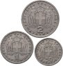 Купить Греция набор из 3 монет (50 лепт, 1 и 2 драхмы) 1954 - 1966 год - король Павел I