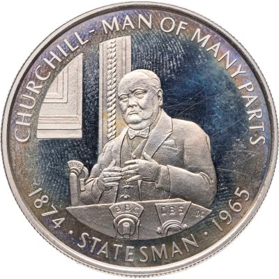 купить Фолклендские острова 50 пенсов (pence) 2005 "Уинстон Черчилль - разносторонний человек. Государственный деятель"