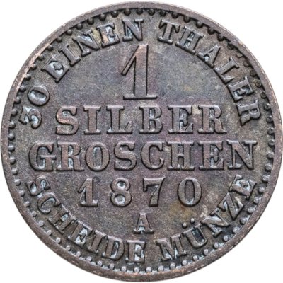 купить Пруссия 1 грош 1870