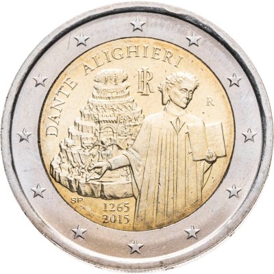 купить Италия 2 евро 2015 "750 лет со дня рождения Данте Алигьери"