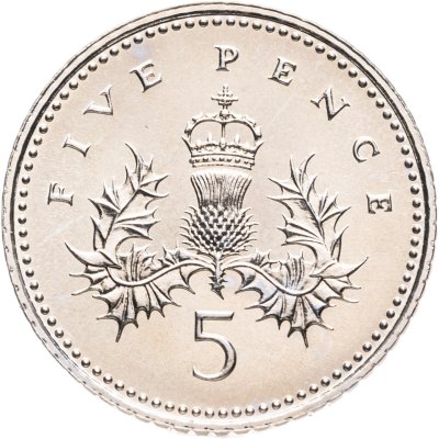 купить Великобритания 5 пенсов 1996