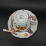 Купить Чайная пара с ложечкой, в коробке, фарфор, деколь, золочение, 2010-2020 гг.