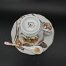 Купить Чайная пара с ложечкой, в коробке, фарфор, деколь, золочение, 2010-2020 гг.