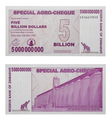 купить Зимбабве 5 000 000 000 долларов 2008