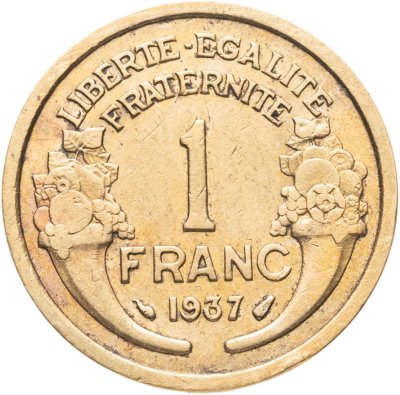 купить Франция 1 франк (franc) 1937