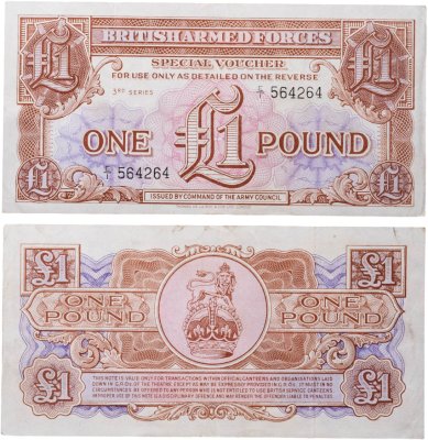 купить Великобритания 1 фунт 1948-1956 Военный ваучер