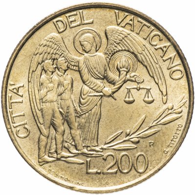 купить Ватикан 200 лир (lire) 1997