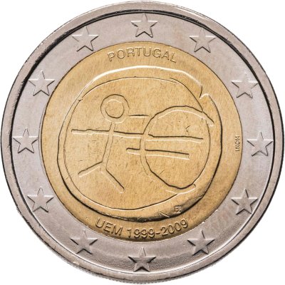 купить Португалия 2 евро 2009 "10 лет монетарной политики ЕС (EMU) и введения евро"