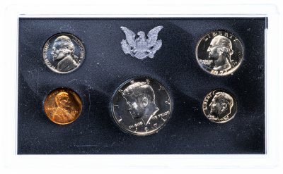 Купить США годовой набор монет 1971 S (5 монет в футляре)