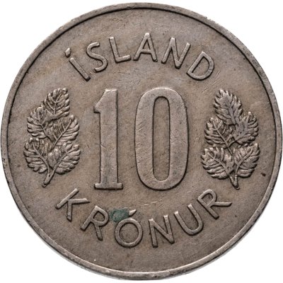 купить Исландия 10 крон (kronur) 1970