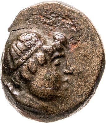 купить Боспор Киммерийский, Перисад IV., Обол чекан Пантикапей 150 -140 год до н.э. (Голова Аполлона в венке вправо/Лук в горите)