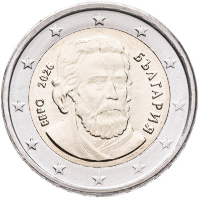 купить Болгария 2 евро 2026 "Святой Паисий Хилендарский" (регулярный чекан)