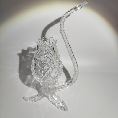 купить Бокал для кальвадоса в форме трубки с длинным мундштуком, хрусталь, алмазная грань, Европа, 1970-1990 гг.