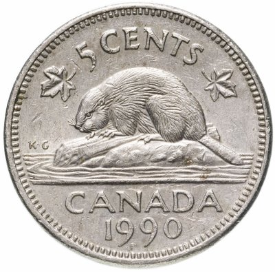 купить Канада 5 центов (cents) 1990