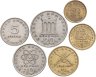 Купить Греция набор из 6 монет (50 лепт и 1, 2, 5, 10, 20 драхм) 1976-1986