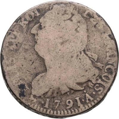 купить Франция 2 соля 1791, 3 год республиканского календаря, Людовик XVI