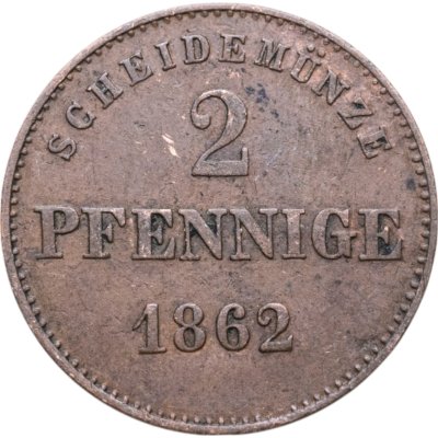 купить Германия, Саксен-Мейнинген 2 пфеннига 1862