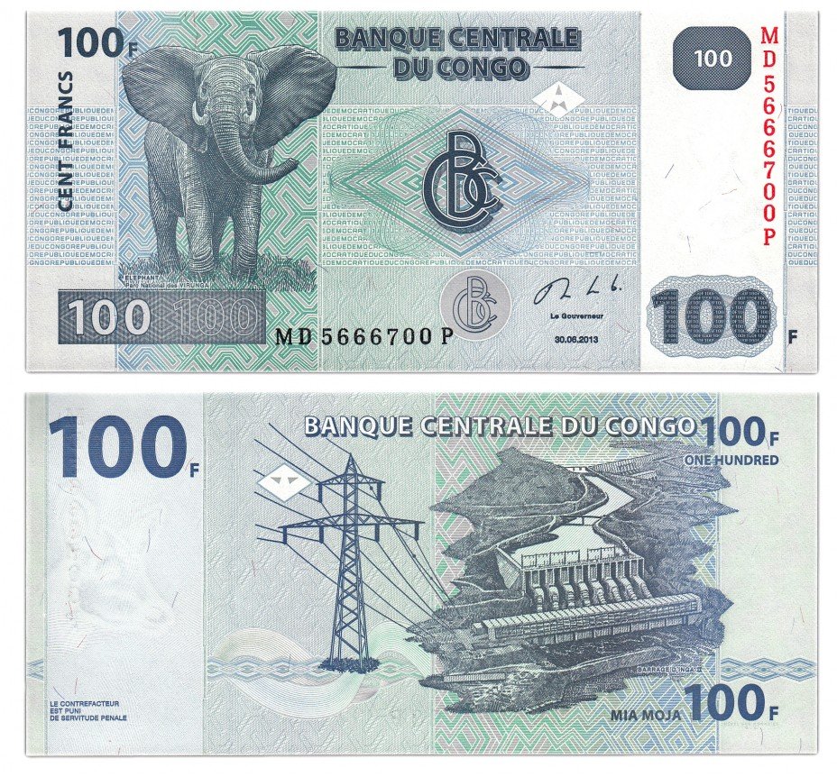 купить Конго 100 франков 2013 (Pick 98b)