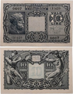 купить Италия 10 лир 1944