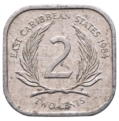 купить Восточные Карибы 2 цента (cents) 1984