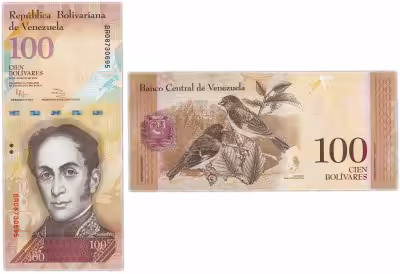 купить Венесуэла 100 боливаров 2014 (Pick 93h) 19.08 2014 Серия BR