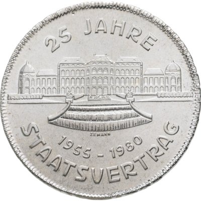 купить Австрия 500 шиллингов 1980 25 лет Государственному договору