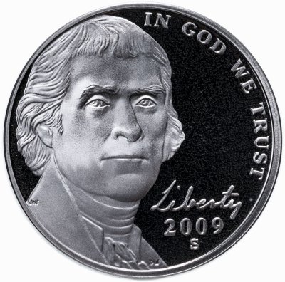 купить США 5 центов (cents) 2009 S Proof Return to Monticello Jefferson Nickel (Джефферсон) знак монетного двора "S" - Сан-Франциско