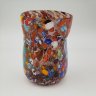 Купить Ваза (стакан) с неровными стенками, выполненная в технике "millefiori" (миллефиори), стекло, Murano, Италия, 1990-2020 гг.