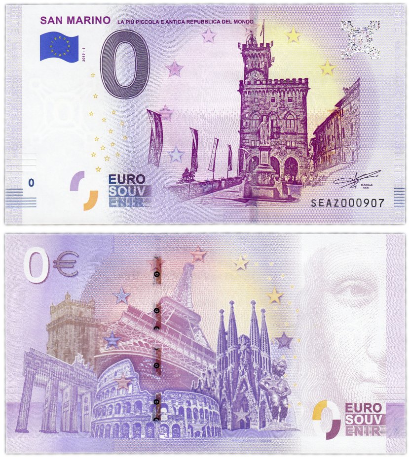 купить 0 евро (euro) «Сан-Марино» 2019 (NEW)