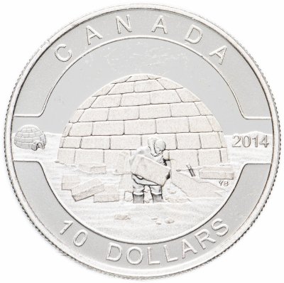 купить Канада 10 долларов 2014 "О,Канада! Иглу"